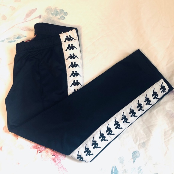 Black and White Kappa Track Pants - Picture 1 of 1